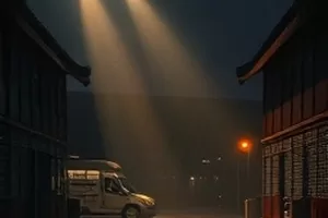 《玻璃温室》横版封面，玻璃温室内折射的几何光斑